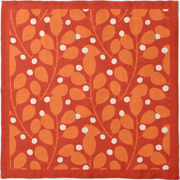 Dinner Napkin - Branches + Dots (Orange)