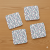 Branch + Berry Coasters | Hand-Drawn Eco-Friendly Set of 4