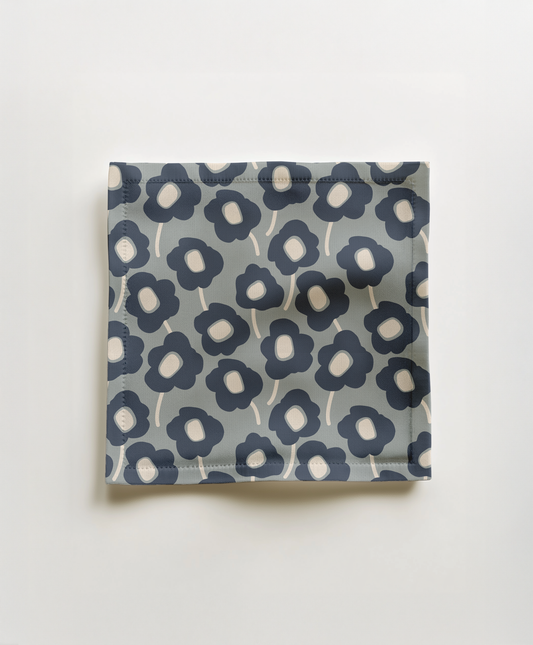Cocktail Napkin - Mod Flowers (Grey)