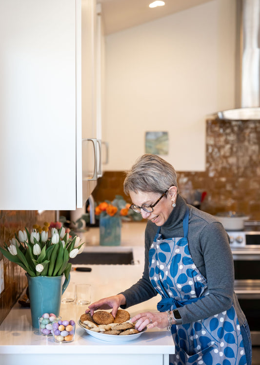 Branches + Dots Apron – Modern Organic Cotton Apron with Pockets