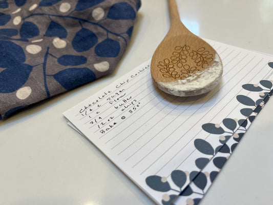 Engraved Wooden Spoon - Branches + Dots