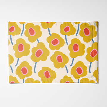 Placemat - Mod Flowers (Yellow)