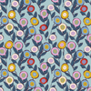 Dinner Napkin - Button Flower (Blue)