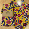 Button Flower Yellow Tea Towel – Bold Hand-Drawn Floral Linen for a Colorful Kitchen