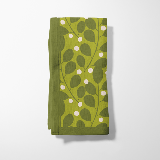 Dinner Napkin - Branches + Dots (Green)