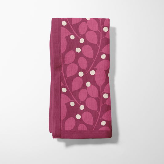 Dinner Napkin - Branches + Dots (Pink)