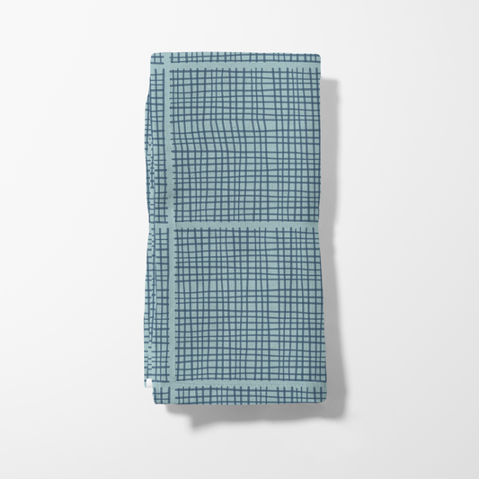 Dinner Napkin - Hatch (Dark Blue + Light Blue)