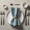 Dinner Napkin - Hatch (Dark Blue + Light Blue)