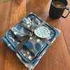 Kitchen Gift Set – Apron, Tea Towel & Hot Pad in Hand-Drawn Rose Hips or Branches + Dots Pattern