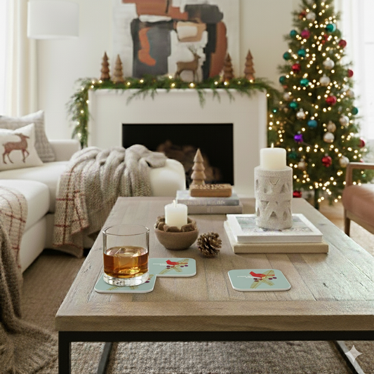 Peace On Earth Coasters | Artful Holiday Host Gift Set of 4