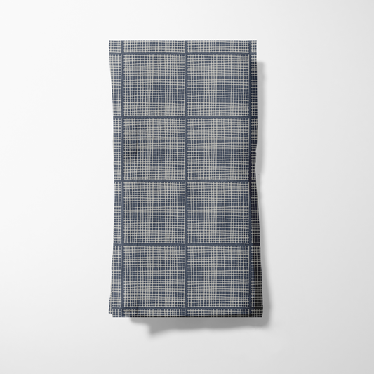Dinner Napkin - Hatch (Cream on Grey)