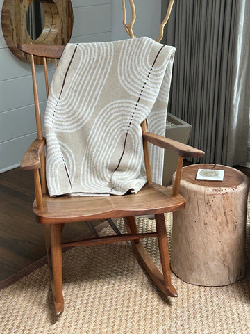 PRE-ORDER! — Knit Throw Blanket | Concentric Ovals