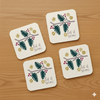 Let It Snow Coasters | Eco-Friendly Winter Host Gift Set of 4