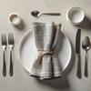 Dinner Napkin - Hatch (Grey + Cream)