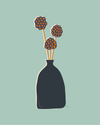 Retro Whimsical Art Print — Billy Balls in Tall Vase