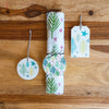 Holiday Flour Sack Tea Towels – Branch & Berry or Modern Evergreen | 27" Square Cotton Napkin, Dish Towel, or Furoshiki Wrap