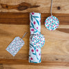 Holiday Flour Sack Tea Towels – Branch & Berry or Modern Evergreen | 27" Square Cotton Napkin, Dish Towel, or Furoshiki Wrap