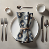 Dinner Napkin - Mod Flowers (Grey)