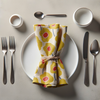 Dinner Napkin - Mod Flowers (Yellow)