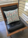 Let It Snow + Berry & Pine Double-Sided Holiday Pillow – 18"x18" Linen, Hand-Drawn, Made in Lithuania