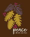 Hand-Drawn 8x10 Mid-Century Modern Art Print — Peace to All Who Enter Here