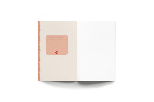 Red Hatch Journal – Softcover Dot Grid Notebook with Hand-Drawn Cover, Recycled Paper, and School-Building Mission