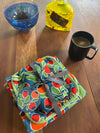 Kitchen Gift Set – Apron, Tea Towel & Hot Pad in Hand-Drawn Rose Hips or Branches + Dots Pattern