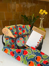 Kitchen Gift Set – Apron, Tea Towel & Hot Pad in Hand-Drawn Rose Hips or Branches + Dots Pattern