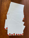 Rose Hips Lined Recipe & Note Cards – 4x6 Hand-Drawn Floral Stationery, Eco-Friendly Set of 10