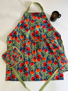 Kitchen Gift Set – Apron, Tea Towel & Hot Pad in Hand-Drawn Rose Hips or Branches + Dots Pattern