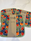 Rose Hip Hot Pad – Organic Cotton, Hand-Drawn Floral Design, Heat-Resistant Kitchen Essential