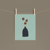 Retro Whimsical Art Print — Billy Balls in Tall Vase