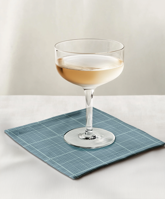 Cocktail Napkin - Hatch (Blue + Grey)