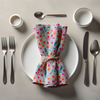 Dinner Napkin Branches + Leaves - Light Blue 