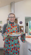 Rose Hips Apron – Hand-Drawn Organic Cotton Apron with Pockets