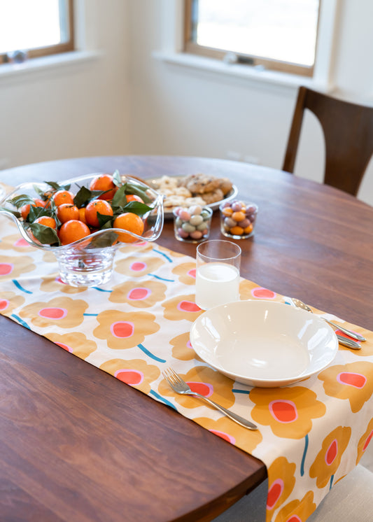 Table Runner - Mod Flowers (Yellow)