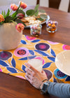 Table Runner - Button Flowers (Yellow)