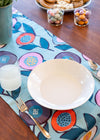 Table Runner - Button Flowers (Blue)