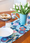 Table Runner - Button Flowers (Blue)