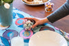 Table Runner - Button Flowers (Blue)