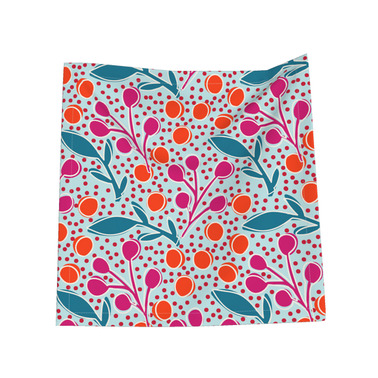 Dinner Napkin Branches + Leaves - Light Blue 