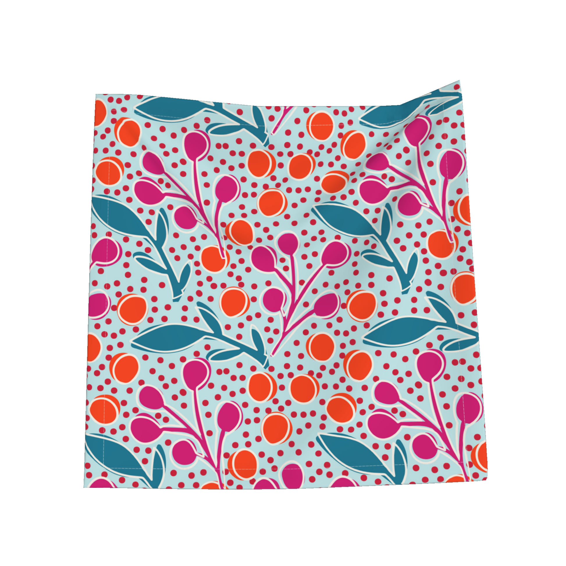 Dinner Napkin Branches + Leaves - Light Blue 
