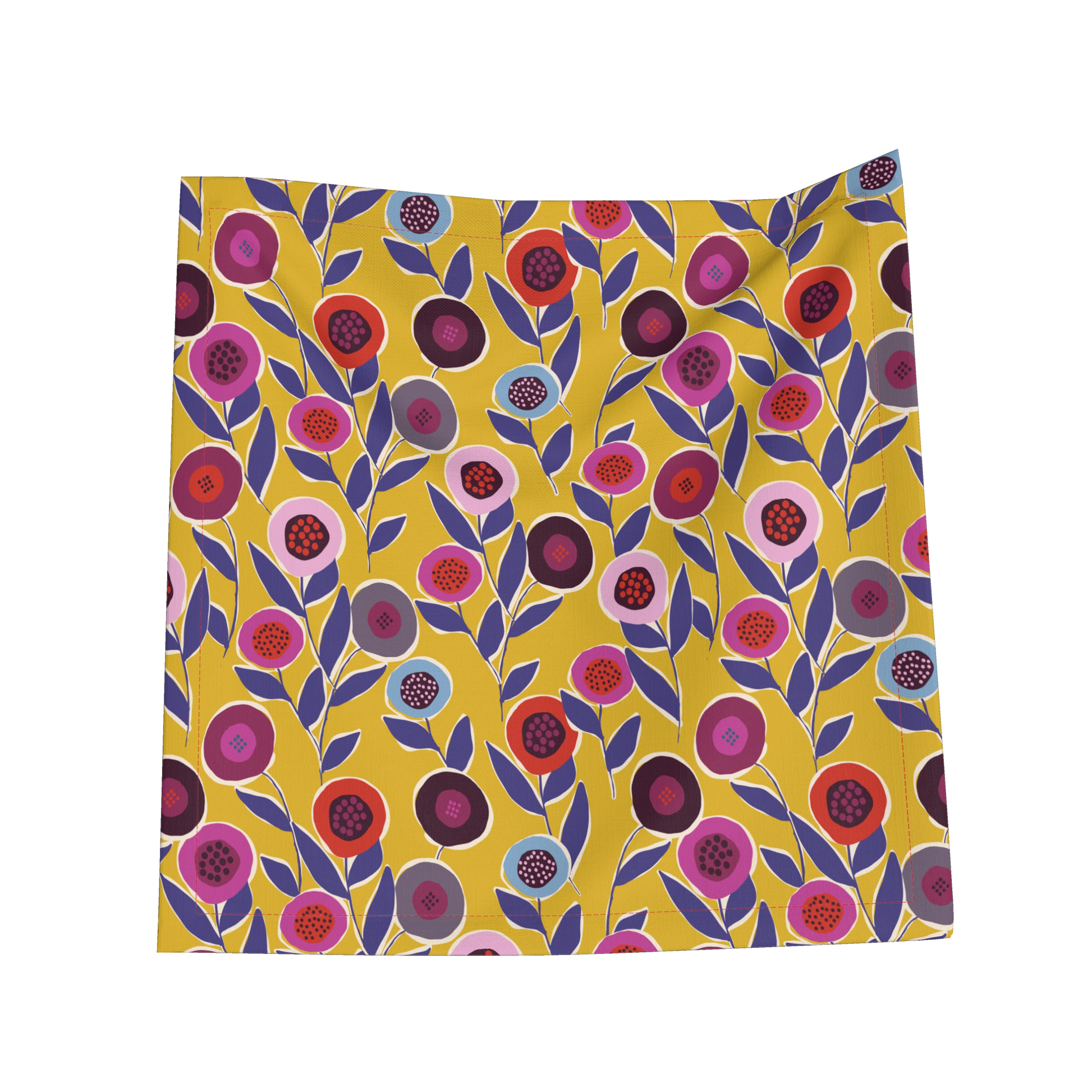 Yellow Button Flowers Napkin